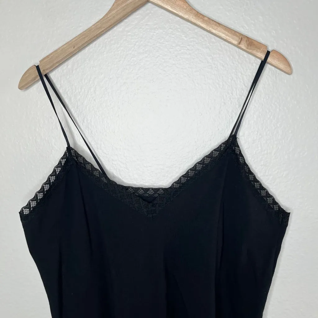 Natori Womens Black Lace Trim Sleeveless Bliss Camisole Top XL - Image 3