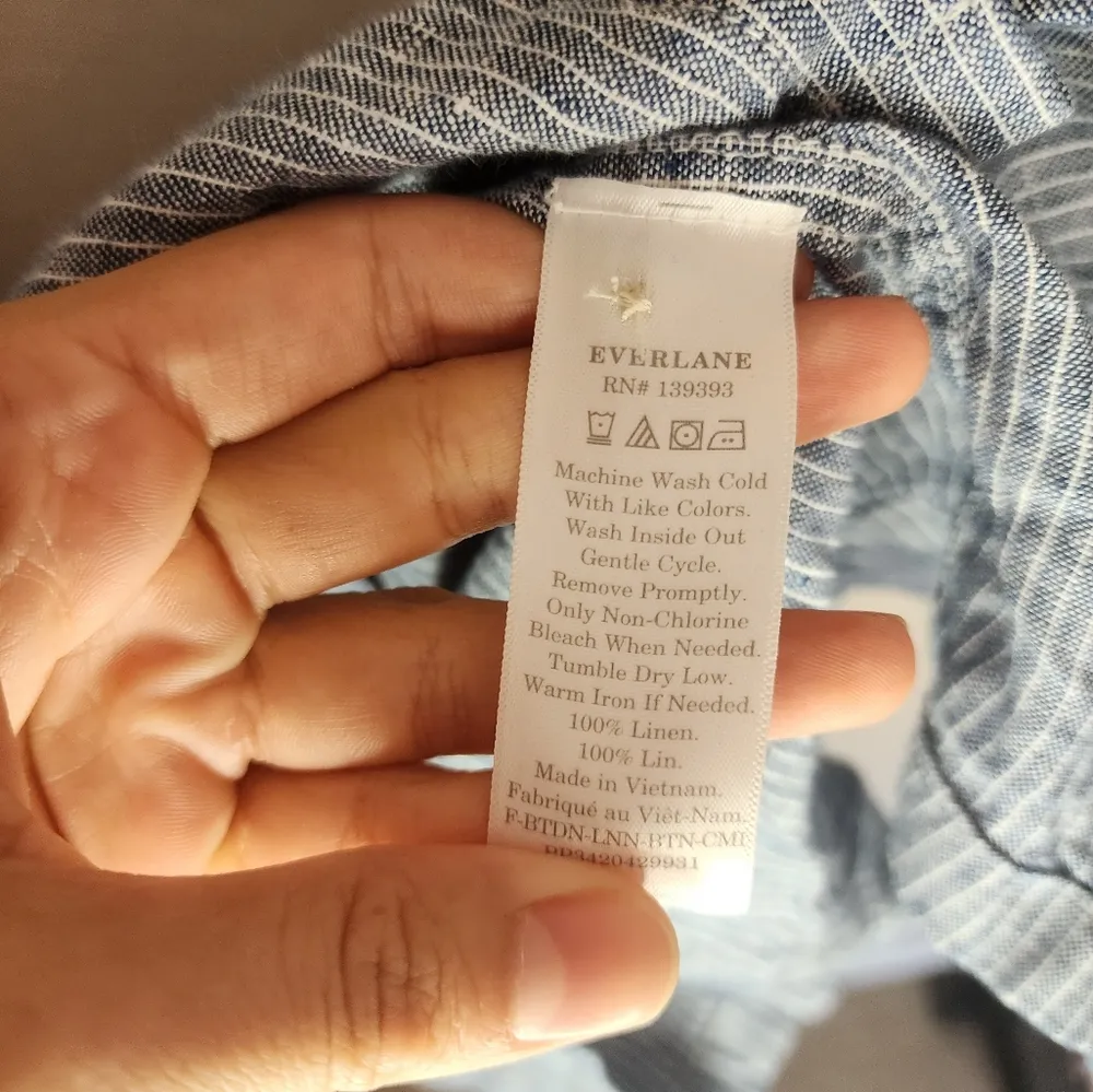 Everlane The Linen Picnic Top size 8 - Image 4