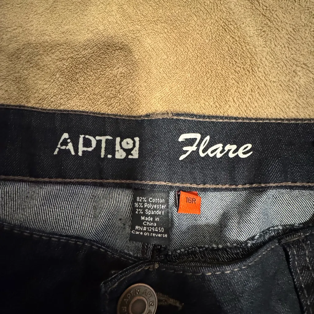 APT 9 Flare Wide Leg Blue Jeans - Image 2