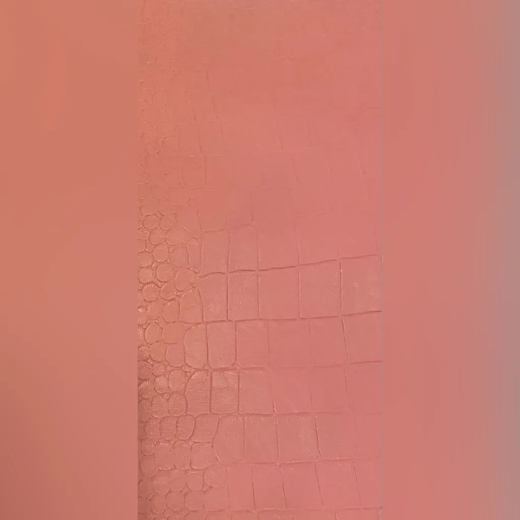 Women’s pink vegan snakeskin embossed leather bag envelope clutch wristlet strap - Image 3