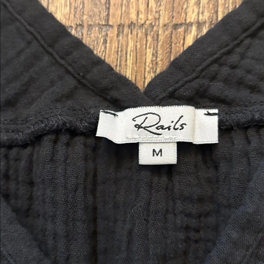 RAILS Francesca Smocked Midi Dress Black Size Medium - Image 3