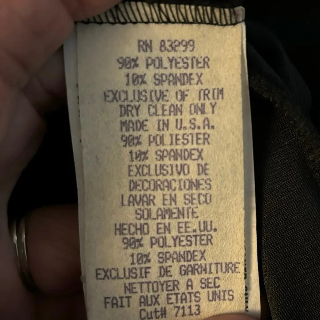 Onyx Nite Plus Size 18 Black Velvet Velour Over Jacket Long Line Sparkly USA - Image 5