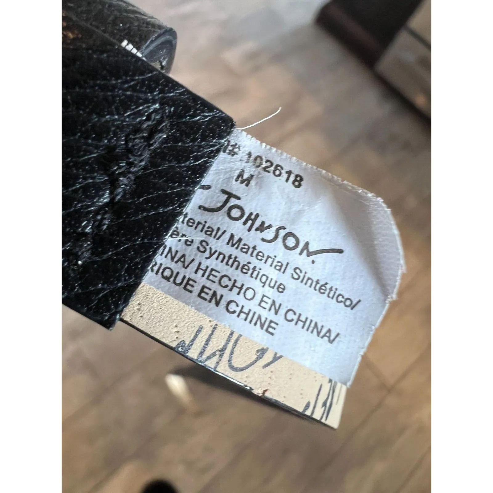 Betsey Johnson Faux Leather Belt Brass Adjustable Medium Womens‎ Black Gold 90s - Image 2