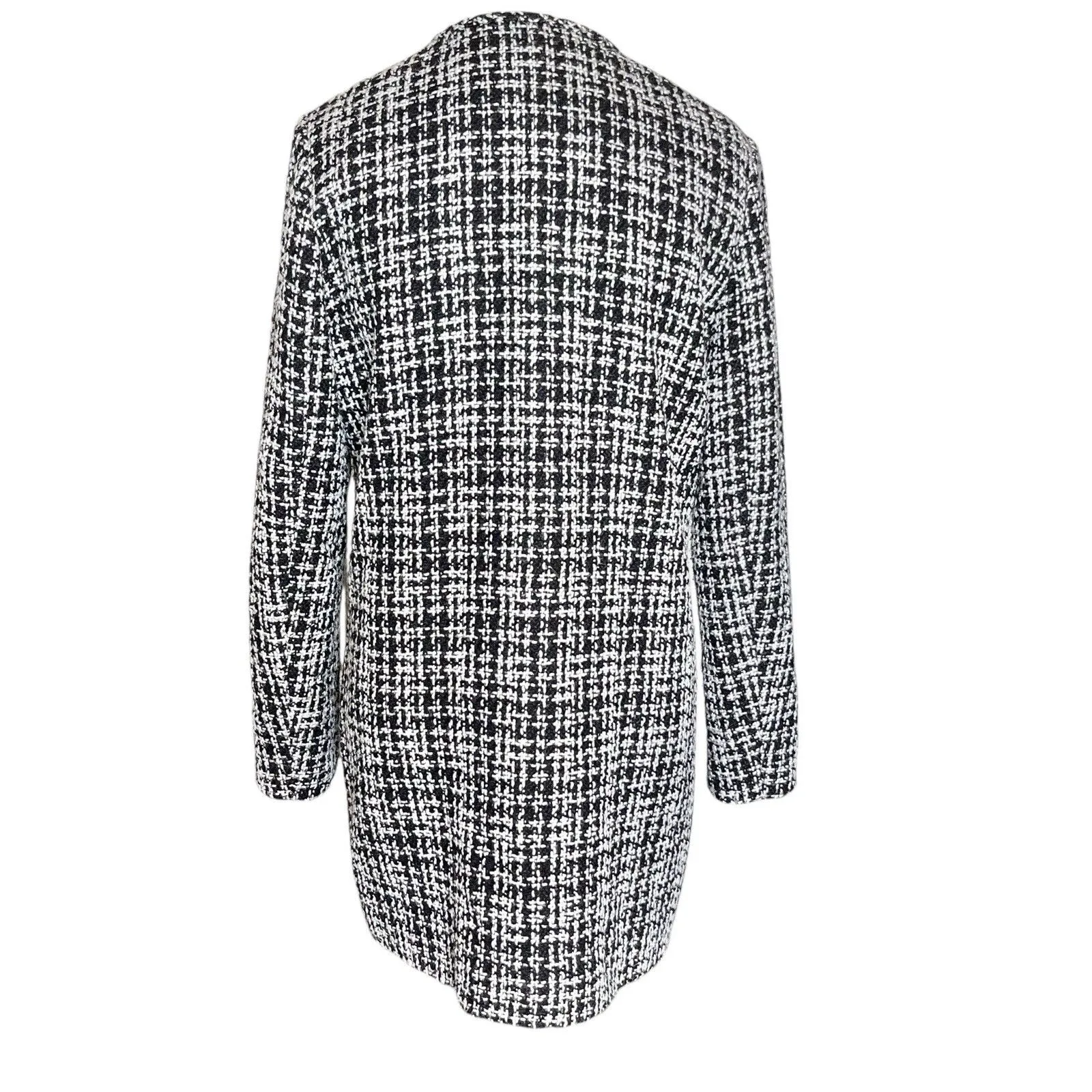 Karl Lagerfeld Paris Jacket Blazer Sz Medium Retro Tweed Plaid Tartan Old Money - Image 4