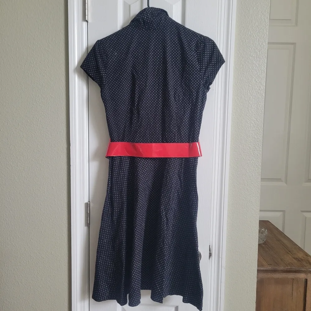 Ruby Rox retro dress polka dot 50s style size 6 - Image 3