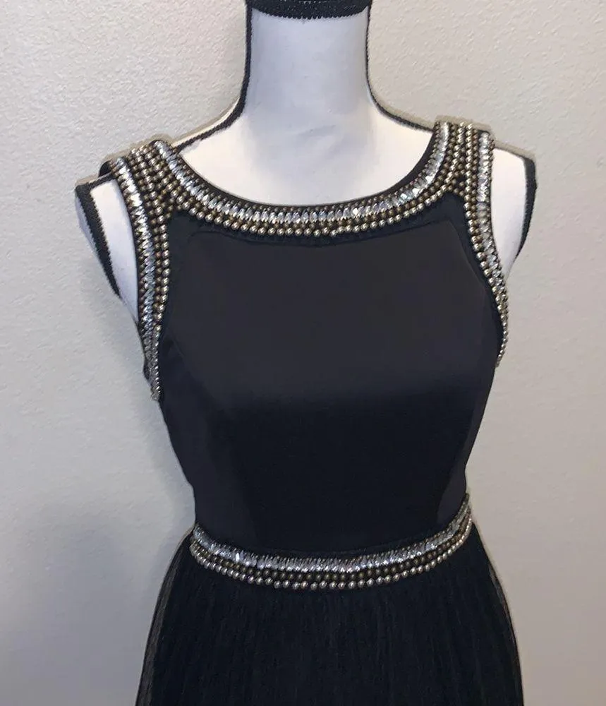 Love Reign  black silver equines fit n flare formal dress - Image 2