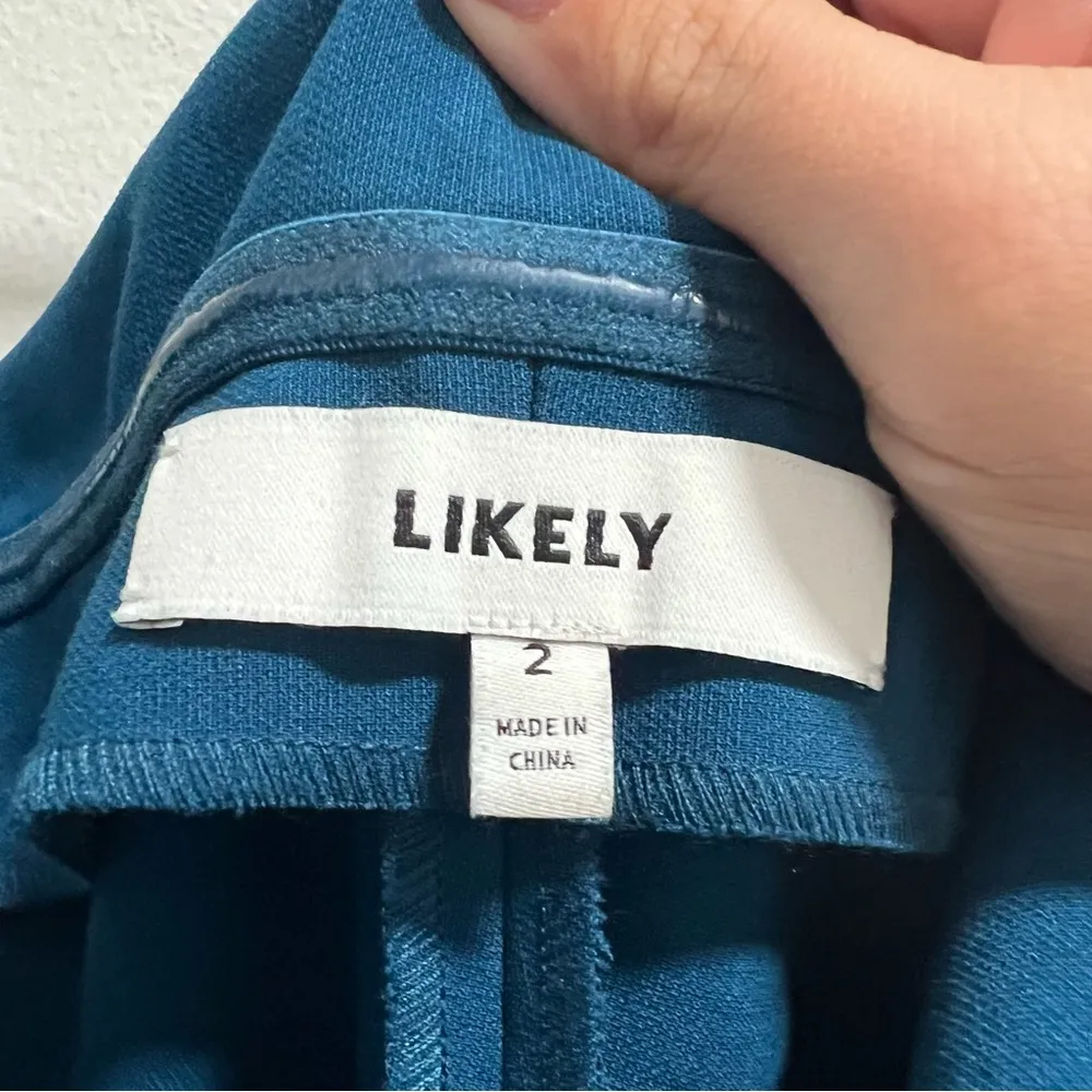 Driggs One Shoulder Strapless Midi Dress In Cerulean Blue Teal - Image 10