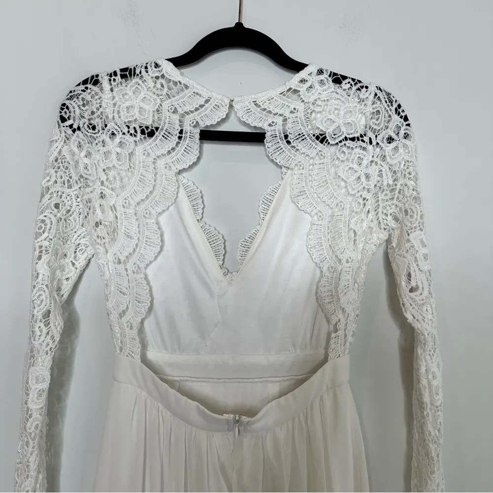 Lulus Awaken My Love White Long Sleeve Lace Maxi Dress - Image 10
