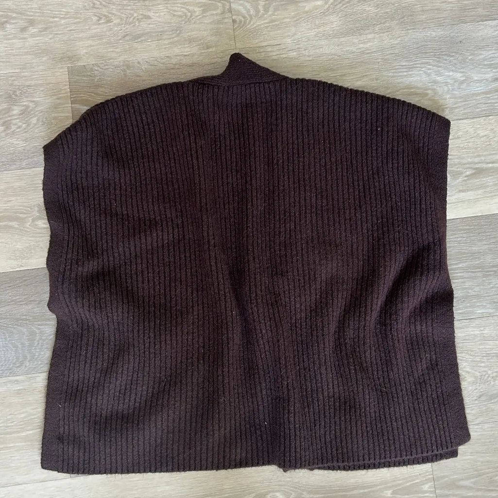 LOFT brown knit wrap vest – size XS/S - Image 6
