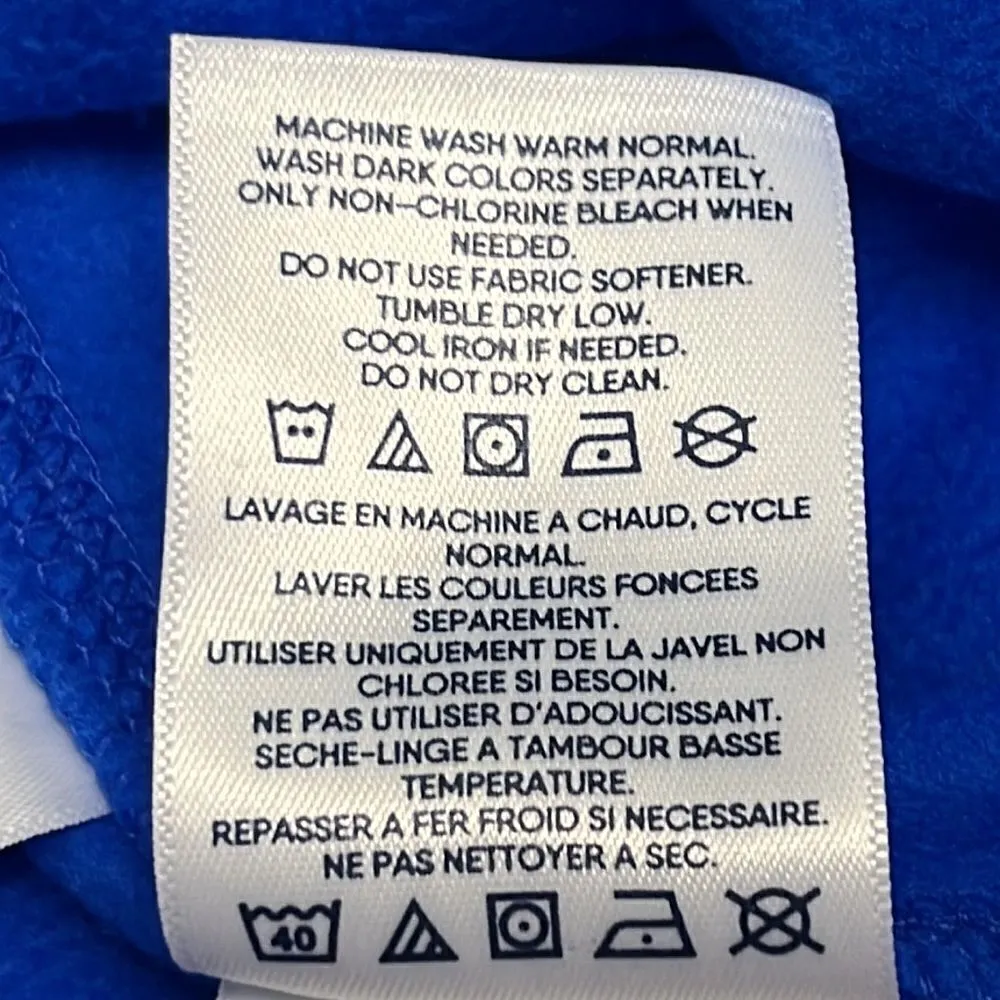 Land’s End Royal Blue 1/4 Zip Long Sleeve Mock Neck Fleece Pullover-Lrg/P 14-16 - Image 16