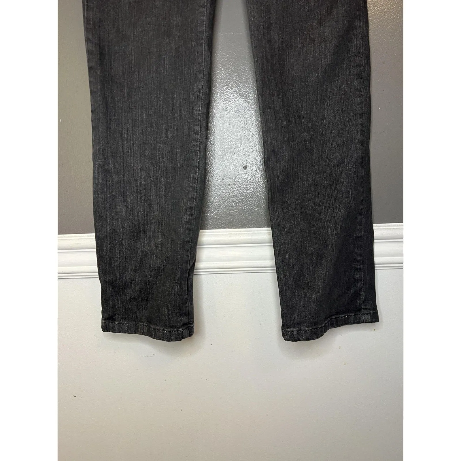 Lee Jeans Womens 8 Short Gray Classic Fit Mid Rise Straight Leg Stretch Denim - Image 3