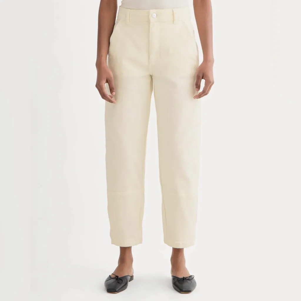 Everlane The Utility Barrel Pant in Bone, Size 8 - Image 2