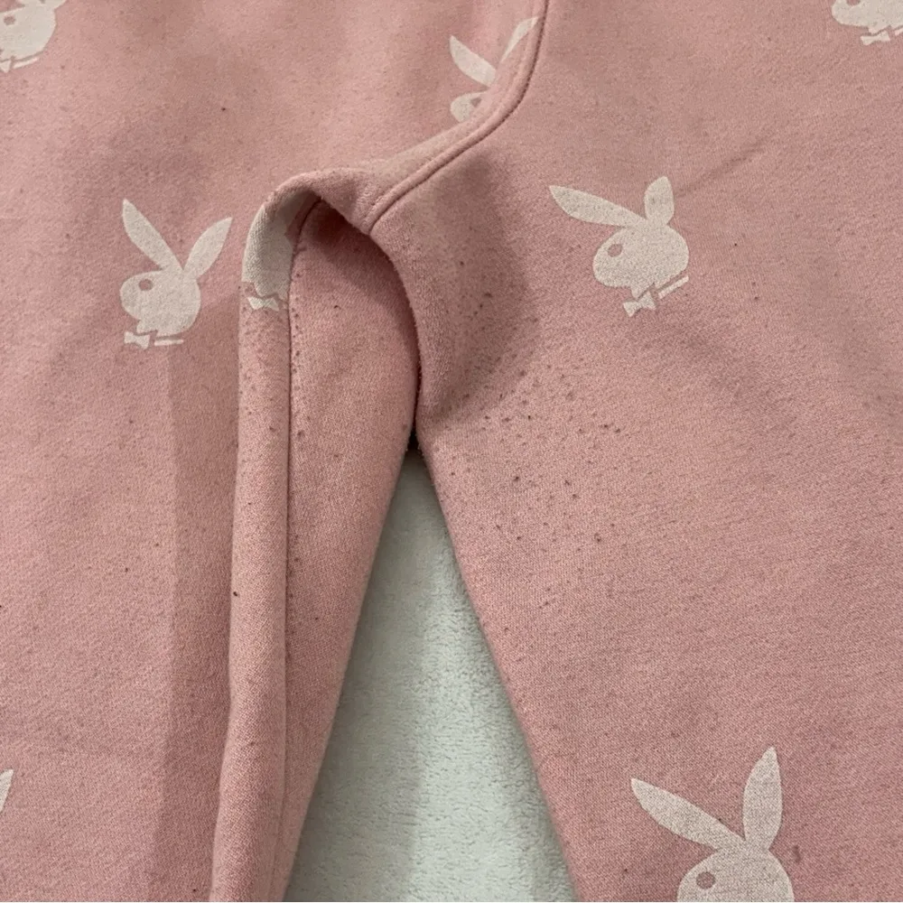 Playboy X Missguided Pink Bunny All Over Print Comfy Lounge Sweatpants Womens XS - Image 12