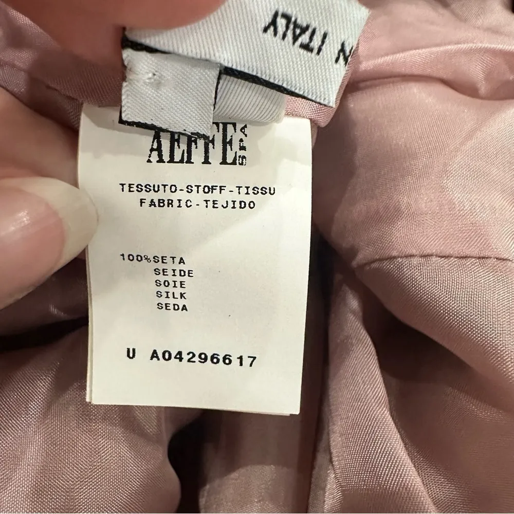 Alberta Ferretti silk dress blush pink designer Size 6 - Image 6