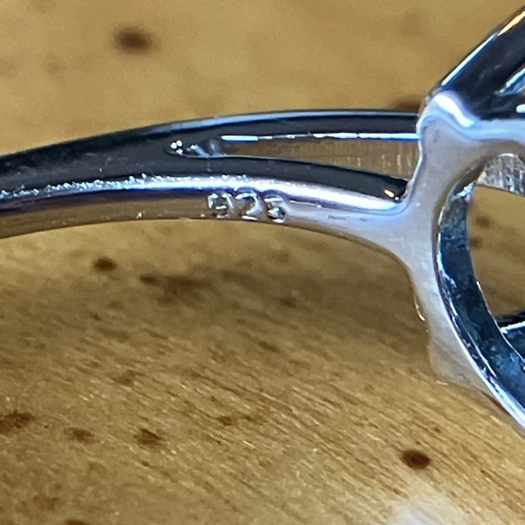 Natural Sky Blue Topaz Sterling Silver Ring Size 9 - Image 7