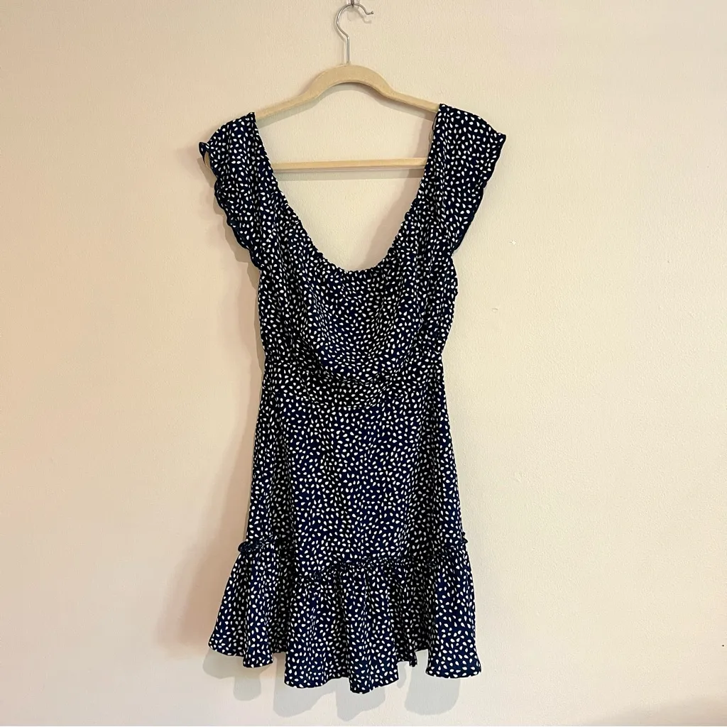 Princess Polly Navy Polka Dot Ruffle Mini Dress Size 2 - Image 11
