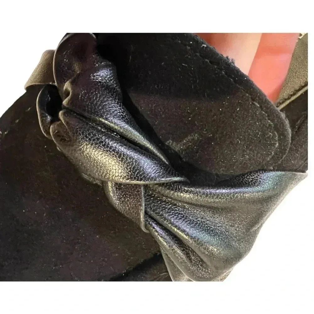 Ron White Rita Knot Platform Loafer Weatherproof Cashmere Suede Shoes size 38.5 Black - Image 9