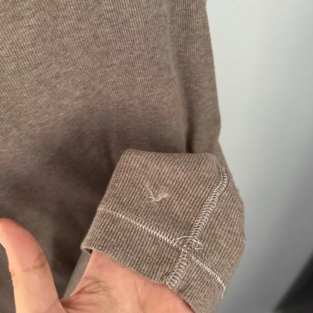 American Eagle XL Y2K Floral Lace Back Tank Top Tan Beige Dainty Racerback 2000s - Image 5