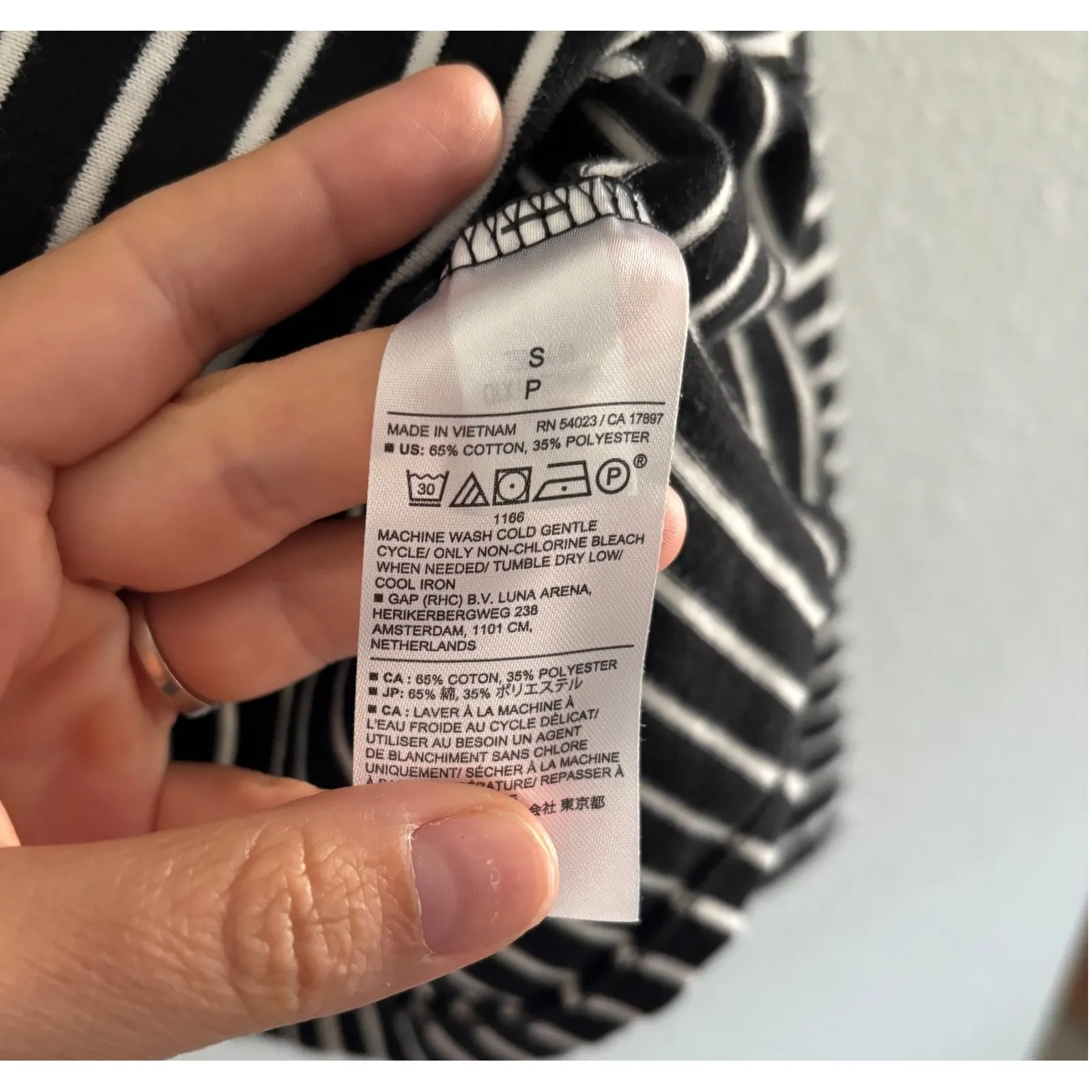 Banana Republic Shirt Womens Small Black White Striped Capsule Minimalist Luxury Size undefined - Image 4