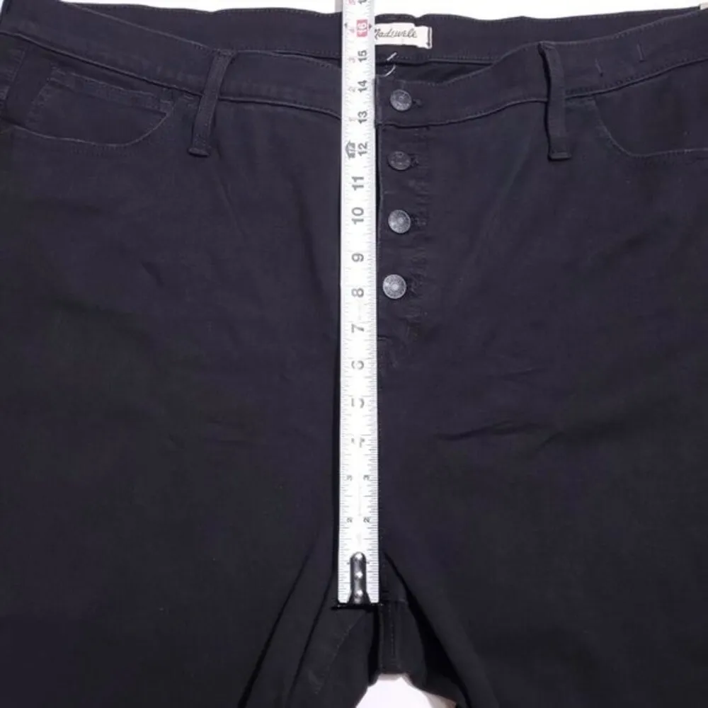 Madewell Petite 10" High-Rise Roadtripper Black Jeggings 37P - Image 9