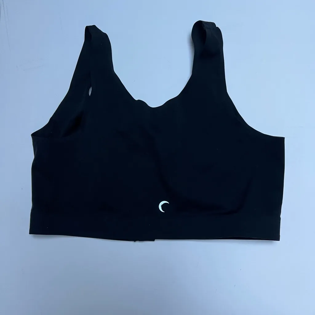 Zyia Activewear Black Zip-Front Sports Bra size Medium - Image 2