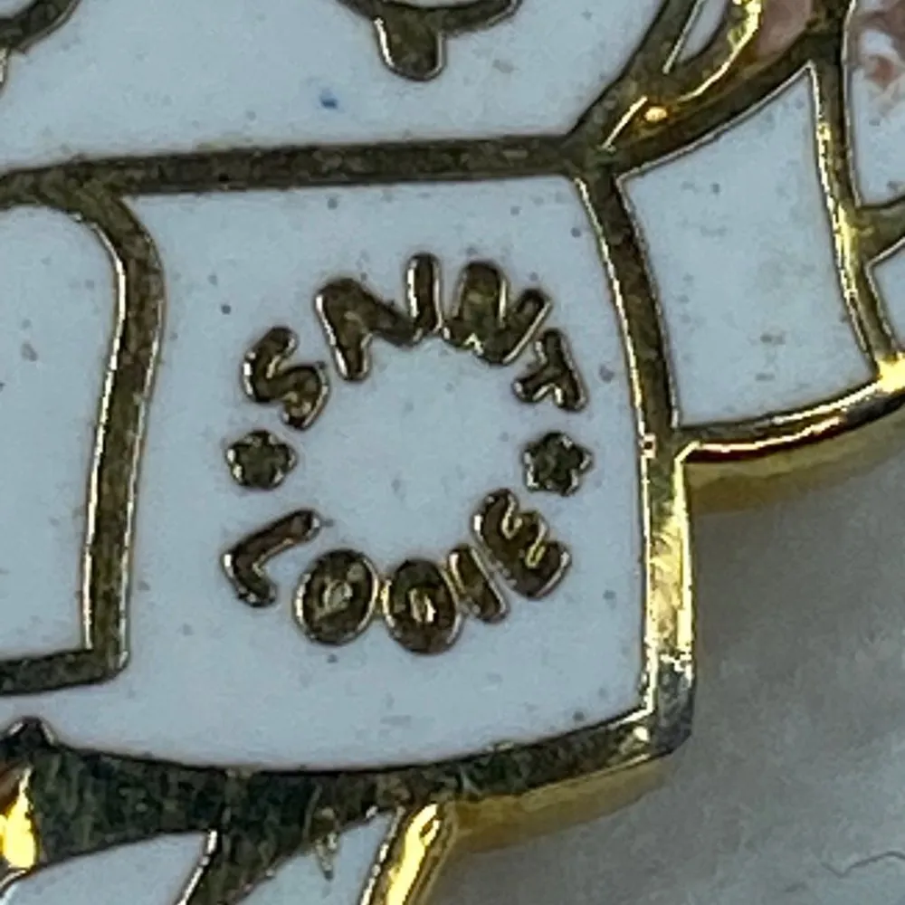 Saint Looie Male Balding Angel Pin Brooch Bare Feet Halo Waving - Image 3