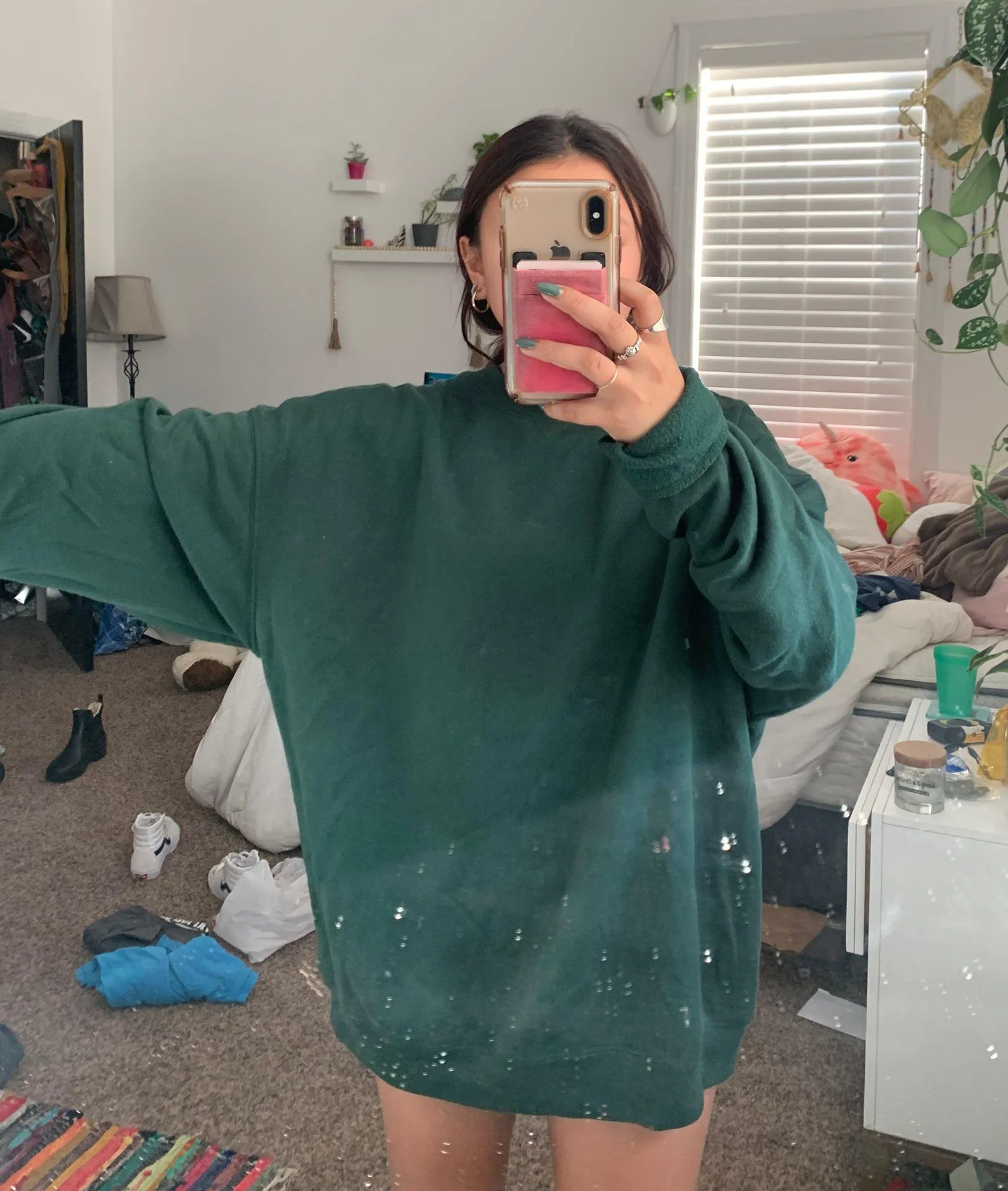 Hanes forest green sweatshirt - Image 2