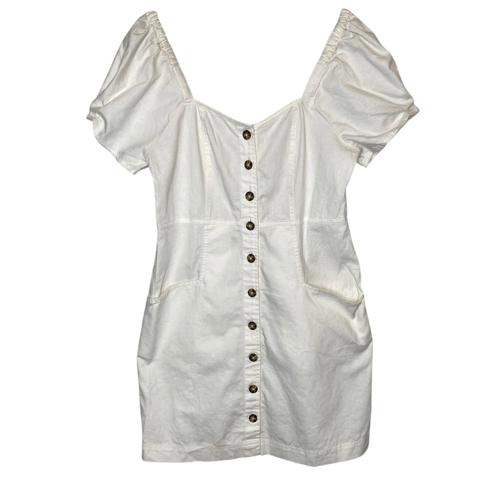 Madewell Puff-Sleeve Mini‎ Dress - Image 3