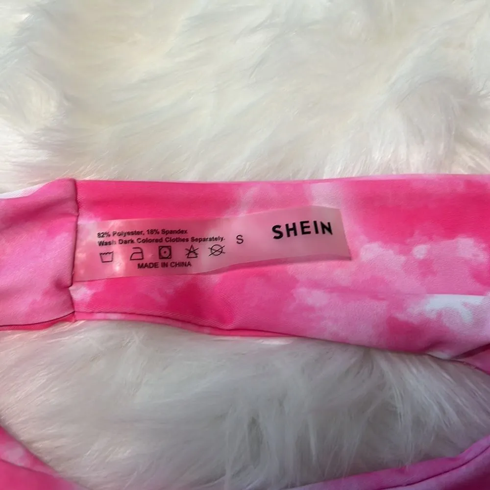 Shein pink tie dye bikini set - Image 6