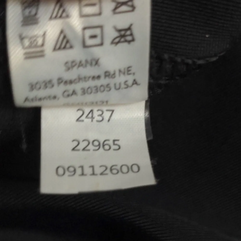 Spanx Womens Faux Leather Leggings Black Mid Rise Shaping Full Length S - Image 9