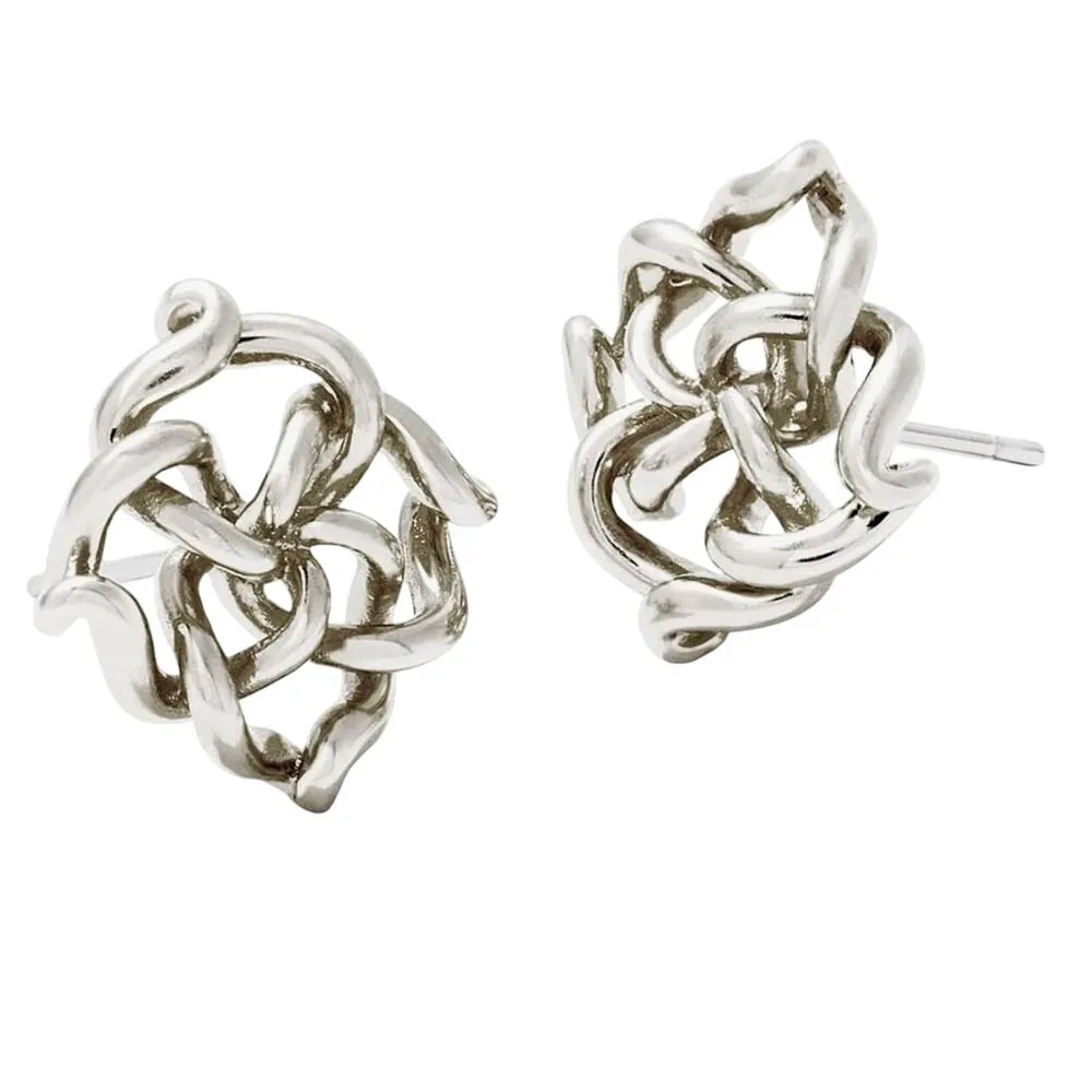 NWT! Kendra Scott Kelly Stud Earrings in Silver (Retired) - Image 3