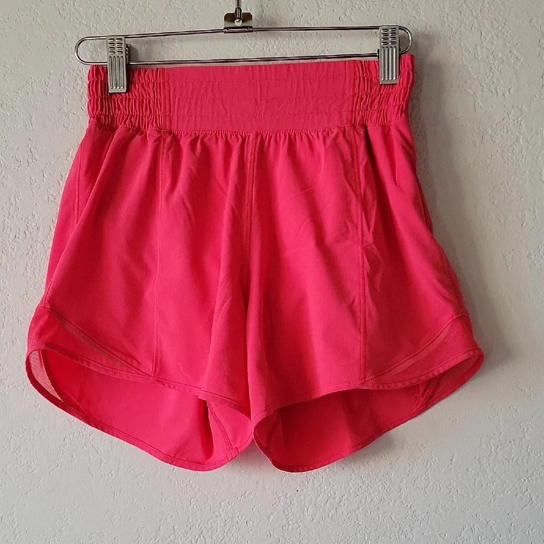 Lululemon Athletica Bright Pink Athletic Shorts Size 2 - Image 4