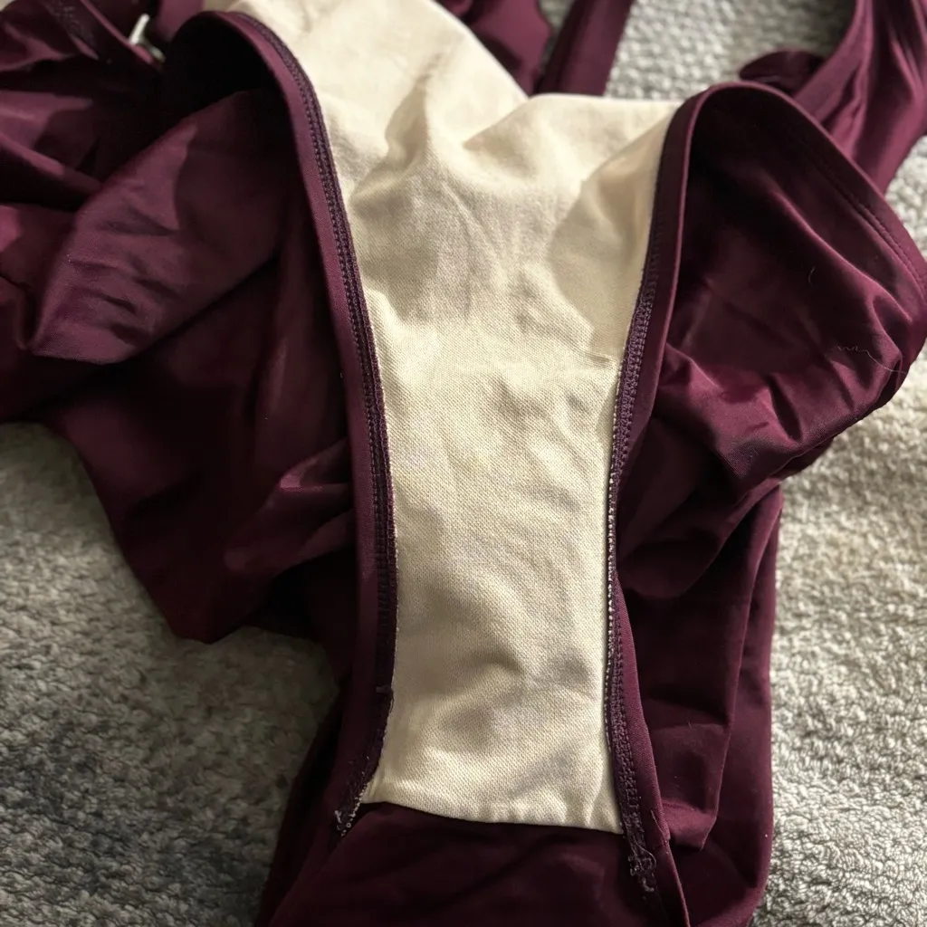 Kona Sol Purple Ruffled One-Piece Swimsuit - Image 11