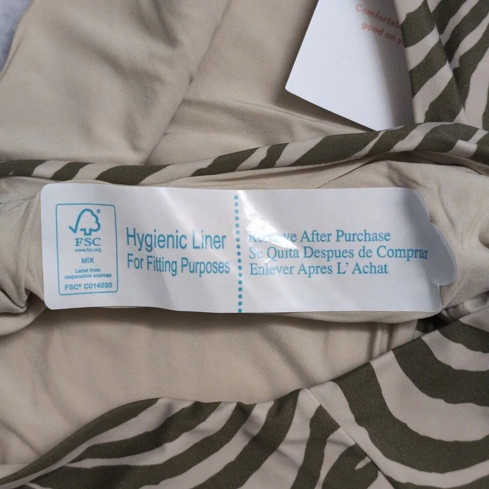 Andie The Hipster Bottom Bias Stripe Olive Animal Print Zebra Size M New - Image 6