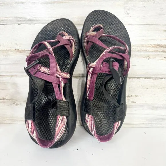 Chaco Classic Women Hiking Sandals Narrow Straps Pink Purple Size 7 - Image 2