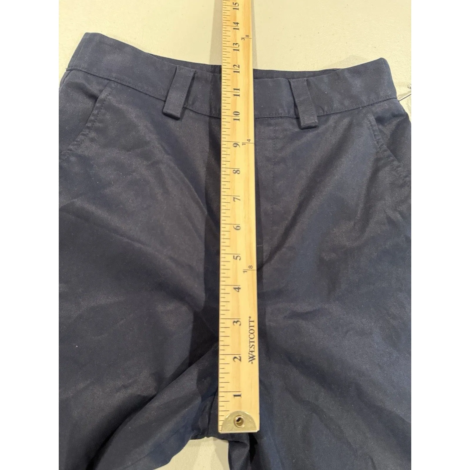 NEW 1901 Nordstrom Pants Womens 0 Navy Wide Leg Relaxed Fit Chinos Minimal Work - Image 5