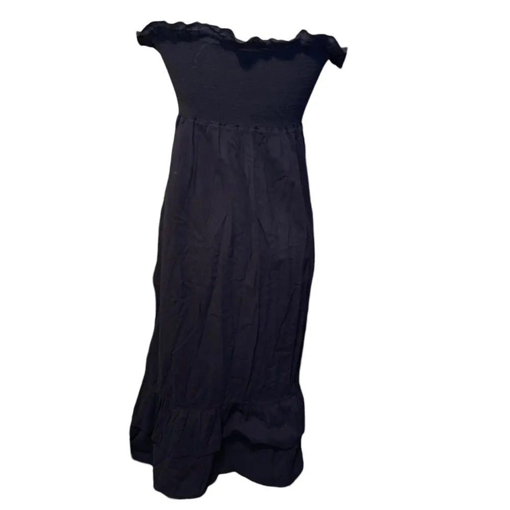 Women’s Halter Gauze Maxi Sundress Sleeveless Lightweight Beach Swimsuit Cover Black Size undefined - Image 3