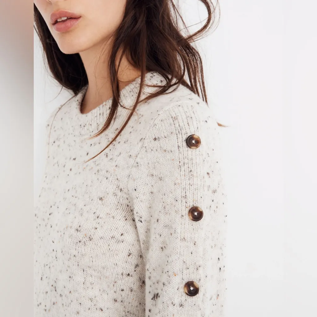 Madewell Donegal Snow Button Sleeve Sweater Dress XS - Image 10