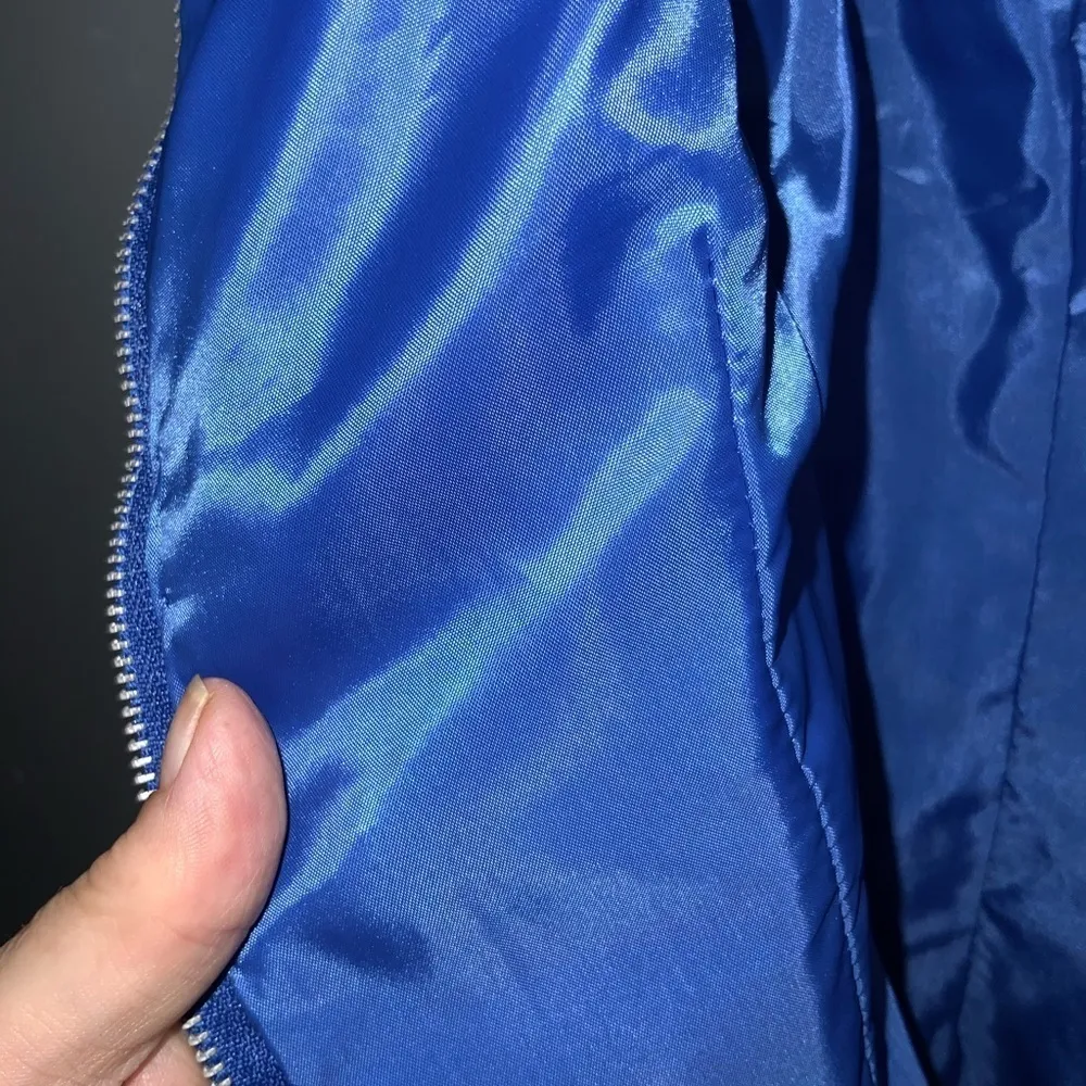 Sapphire Blue Sheath Short Sleeve Short Special Event Sequins Prom Dress XS - Image 9