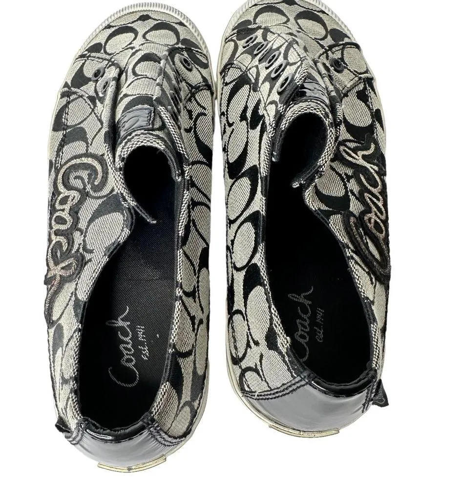 Coach Keeley Canvas Black & Gray Sneakers Women’s Size 10B - Image 7