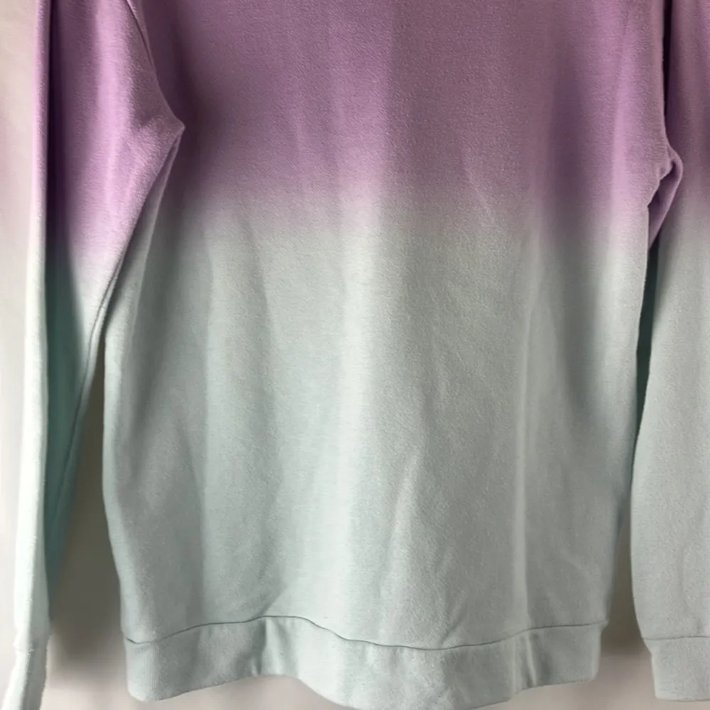 Unicorns are real graphic umbre purple and blue sweatshirt size small - Image 7