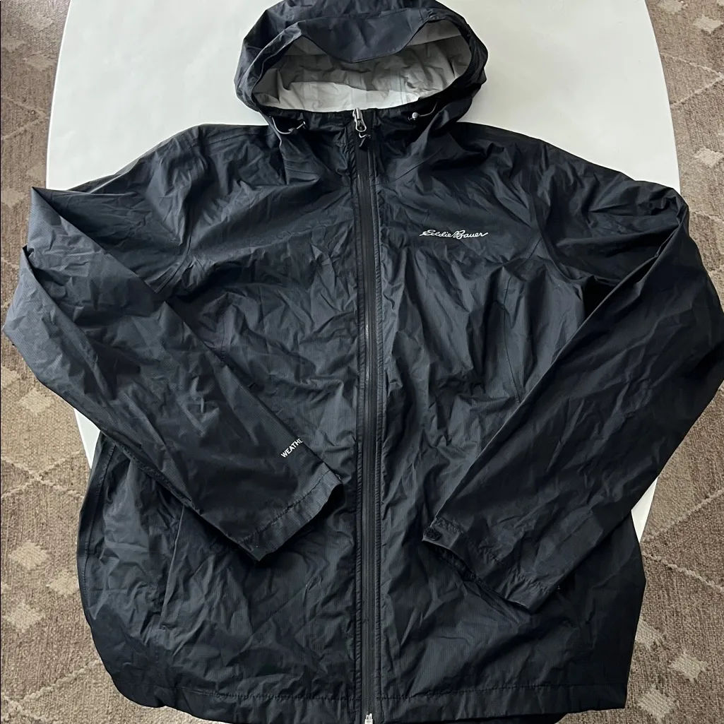 Eddie Bauer Cloud Cap Waterproof Rain Jacket Weatheredge Black Large Tall $109 - Image 4