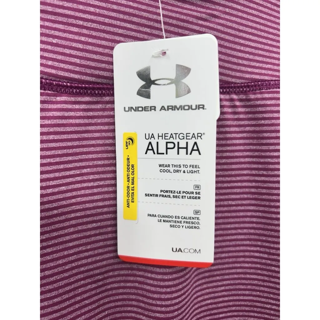 Under Armour HeatGear Women’s Compression Capri Leggings Medium Pink 18” Inseam - Image 4