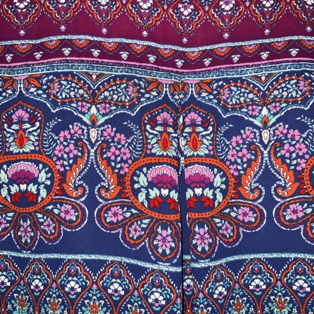 Stitch Fix Renee C. Purple Mediterranean Print V-Neck 3/4 Sleeve Blouse S NWT - Image 4