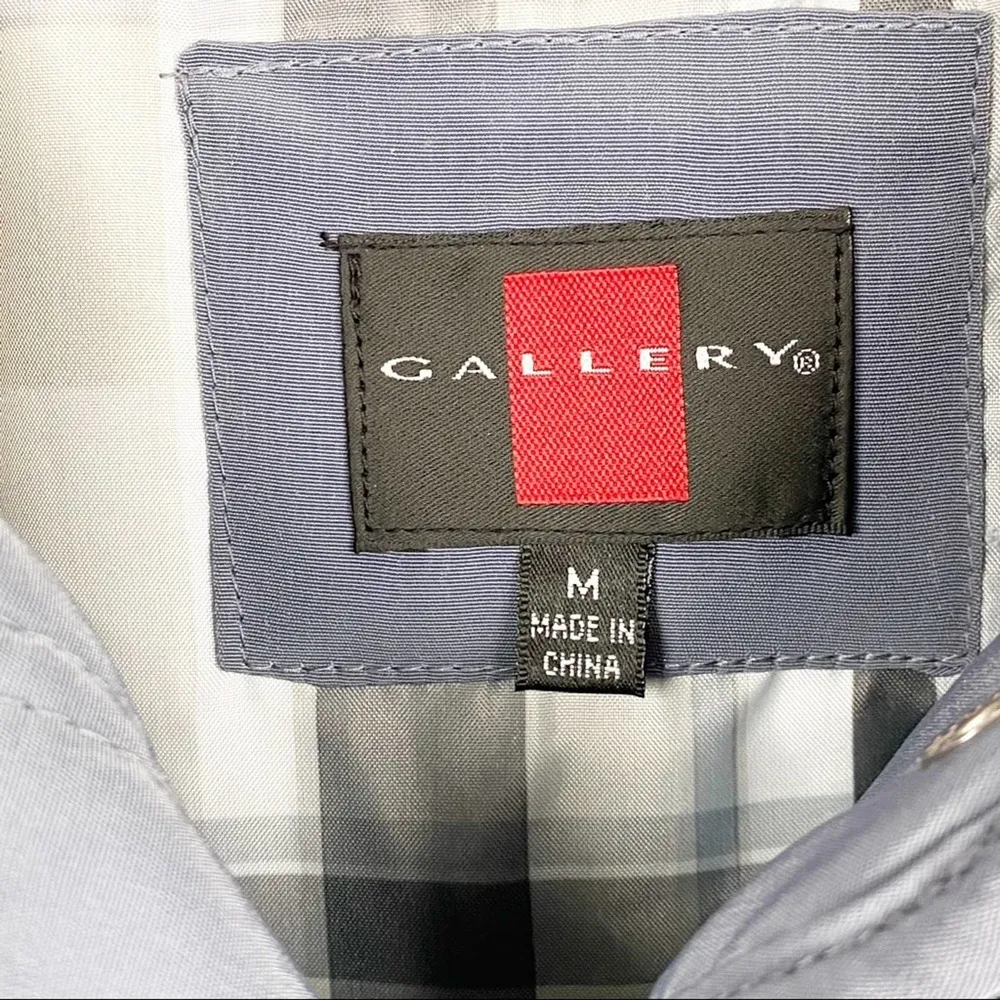 GALLERY Periwinkle Quilted Lined Interior Exterior Pocket Jacket, Size Medium - Image 3