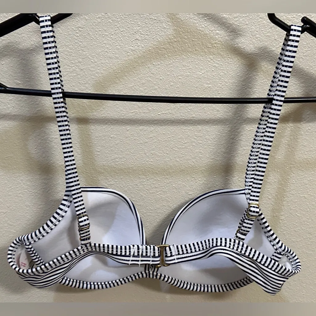 Xhilaration Nautical Navy White Push Up Bikini Top Women's Sz Small - Image 3