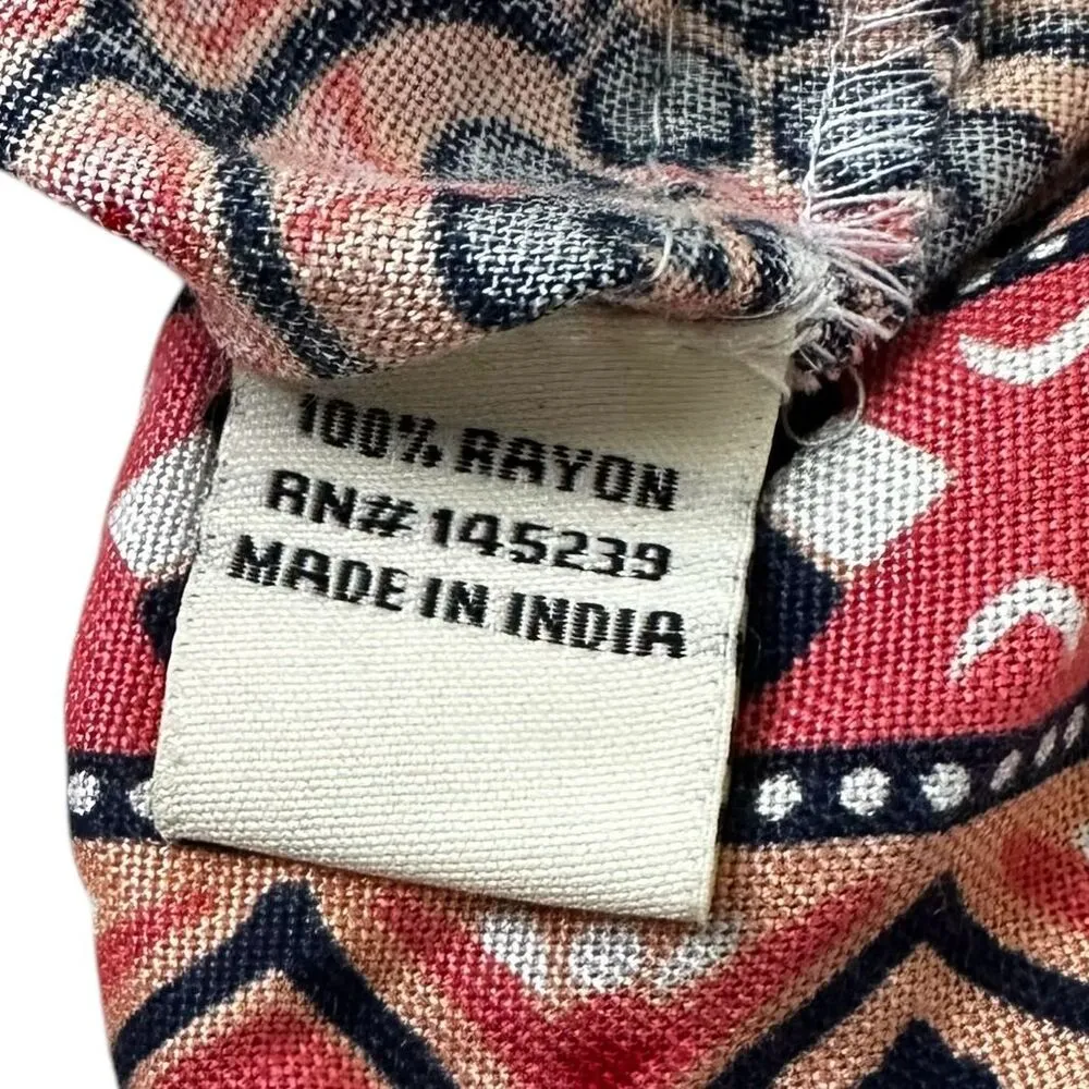 Sim & Sam Blue Coral Floral High Rise Flat Front Pants Women Sz Small NWT | 3-23 - Image 4