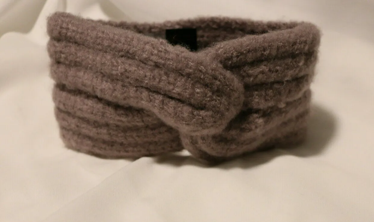 Purple knit headband Fluffy Soft twist front pull on Asos Design - Image 2