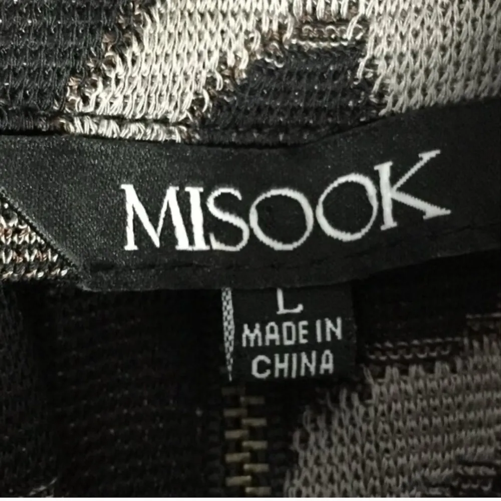 Misook  full zip geometric jacket size‎ large lagenlook - Image 4