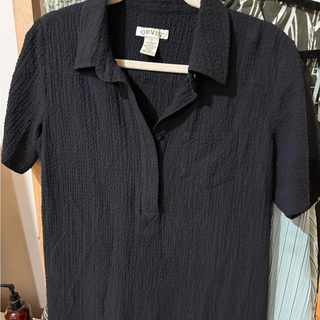 Orvis  Elegant Black Textured Mini Dress size small - Image 9